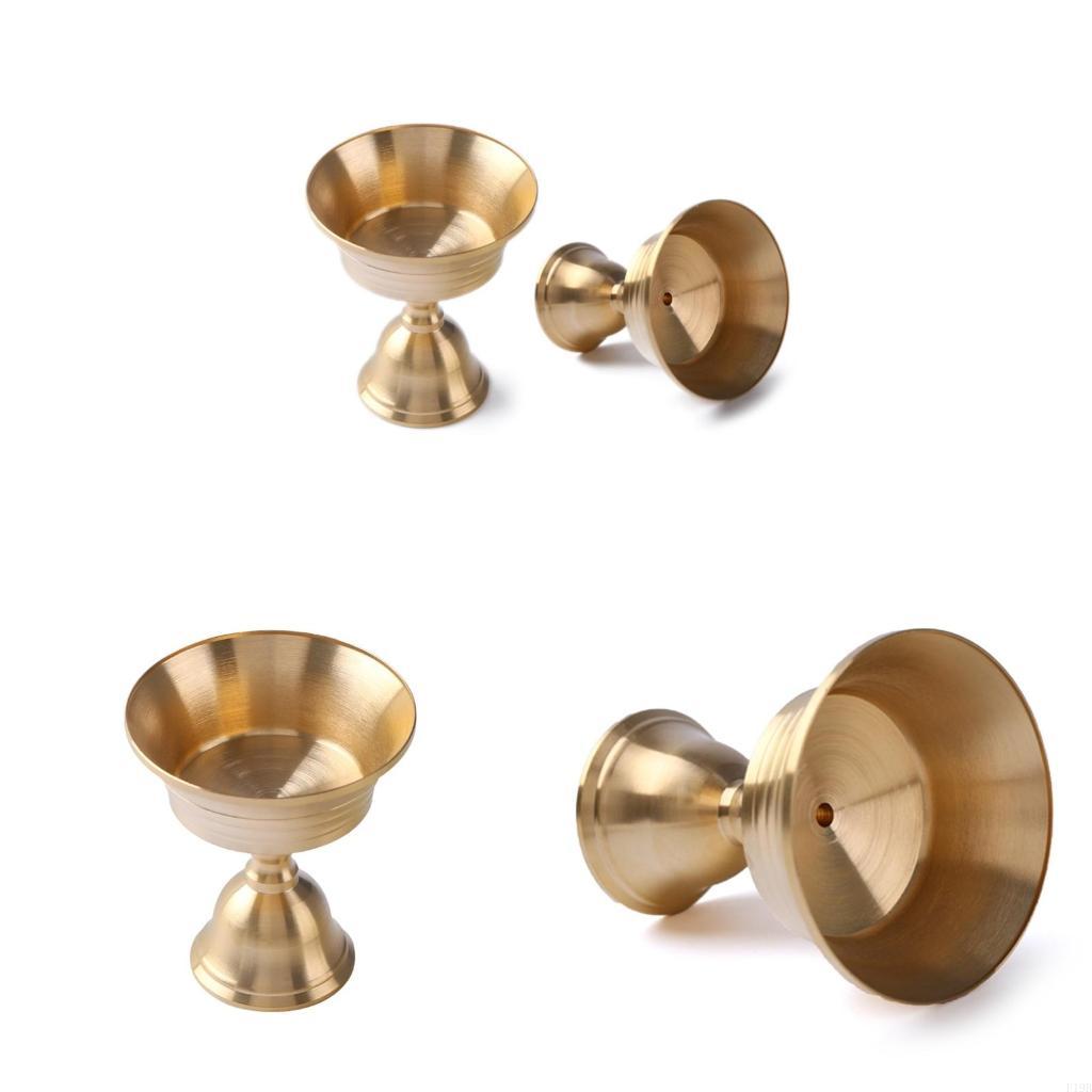Candle Supplies Europe - F19B Messing-Öllampenhalter, Kerzenständer, Butterlampen-Kerzenständer für buddhistische