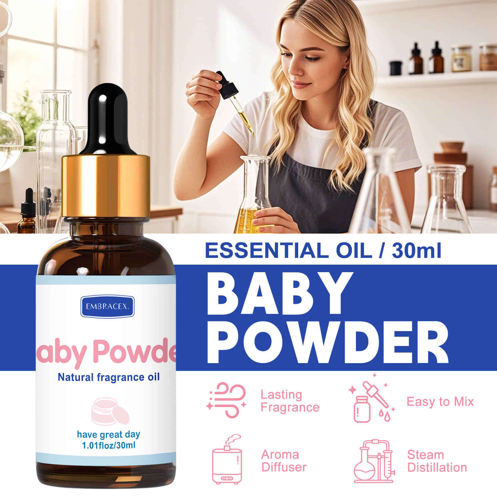 30 ml Babypuder-Ätherisches Öl – Candle Supplies Essential Oils Bewertung und Preis